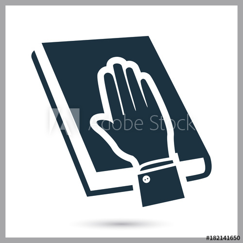 Hand On The Code Of Laws Oath To Tell The Truth Simple Icon 500x500 Hand On The Code Of Laws Oath To Tell The Truth Simple Icon