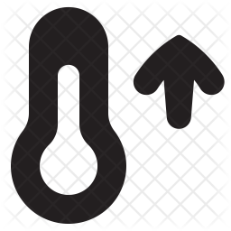 256x256 High Temperature Icon Of Glyph Style