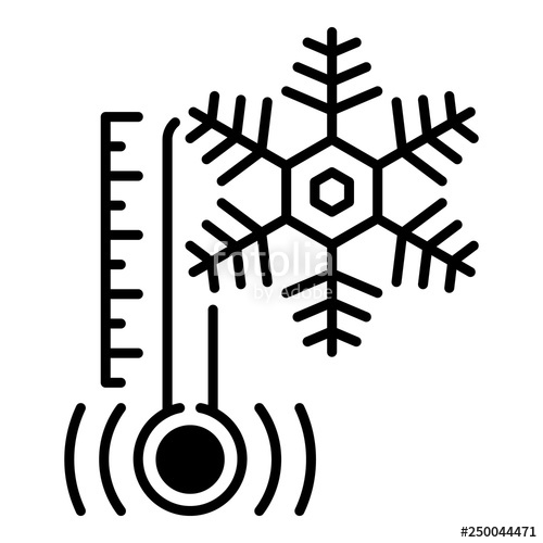 500x500 Low Minus Temperature Icon Outline Low Minus Temperature Vector