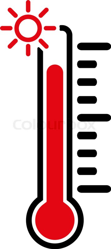 357x800 The Thermometer Icon High Temperature Stock Vector Colourbox