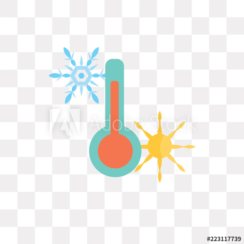 500x500 Temperature Icon On Transparent Background Modern Icons Vector