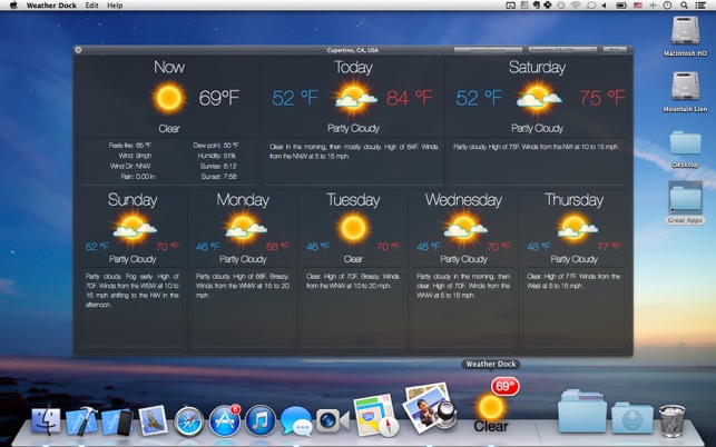 643x402 Weather Dock Desktop Forecast On The Mac App Store