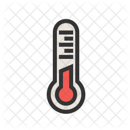 256x256 Temperature Icon Of Colored Outline Style
