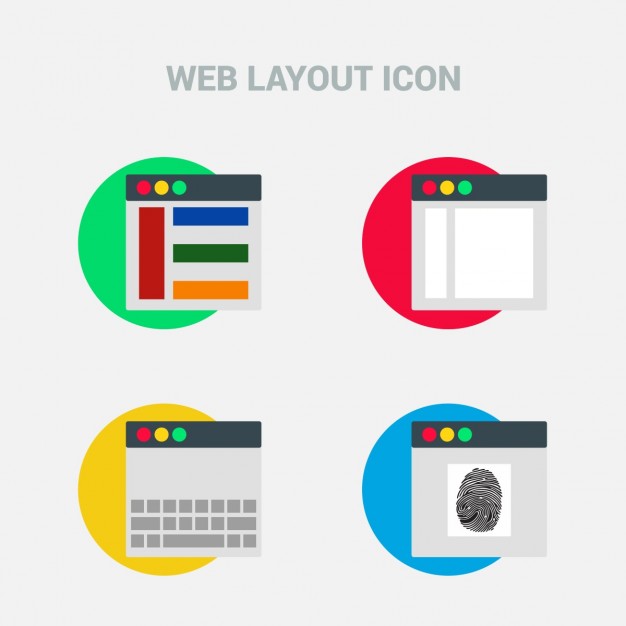 626x626 Four Web Template Icons Vector Free Download