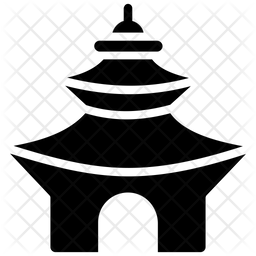 256x256 Temple Icon Of Glyph Style