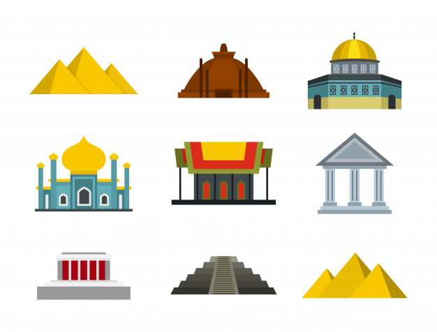 626x476 Temple Icon Set Flat Set Of Temple Vector Icons Collection