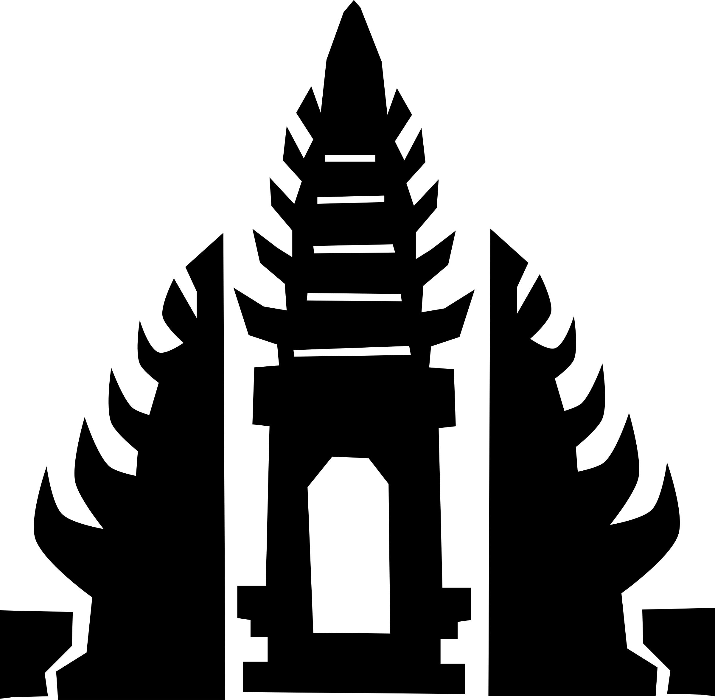 2400x2350 Bali Temple Icons Png