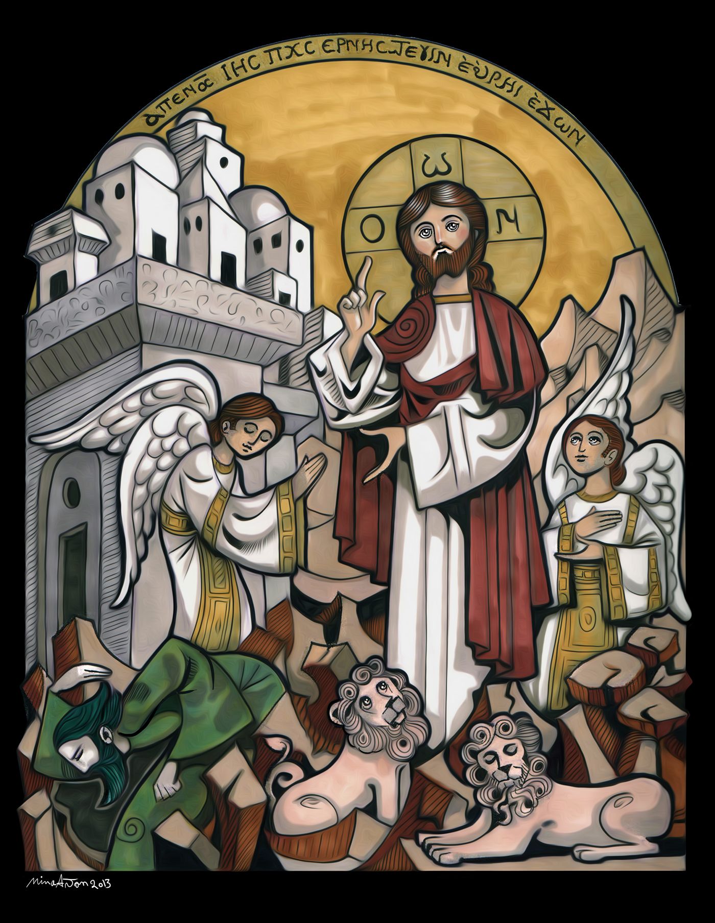 1400x1807 The Temptation Of Our Lord Jesus Christian Art, Church Icon, Art