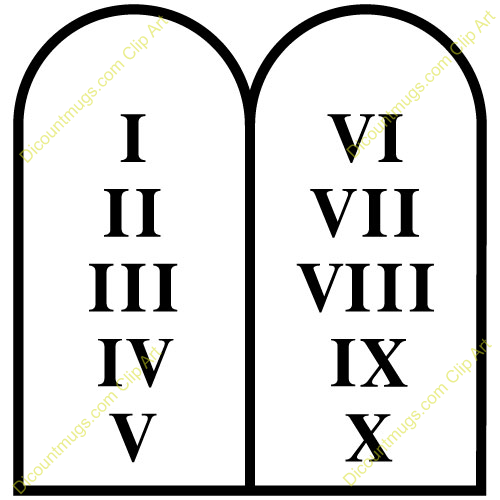500x500 Ten Commandments Clipart Commandment