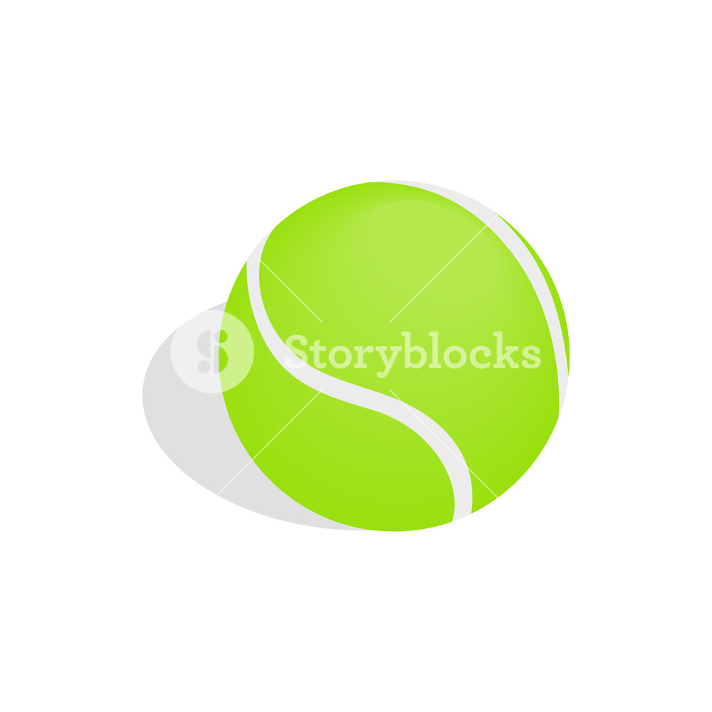 Green Tennis Ball Icon In Isometric Style Isolated On White 1000x1000 Green Tennis Ball Icon In Isometric Style Isolated On White