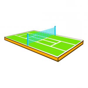 300x300 Tennis Court Icon Cartoon Style Vector Catchsplace
