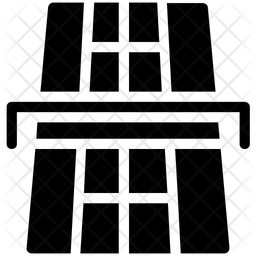 256x256 Tennis Court Icon Of Glyph Style