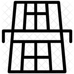 256x256 Tennis Court Icon Of Line Style