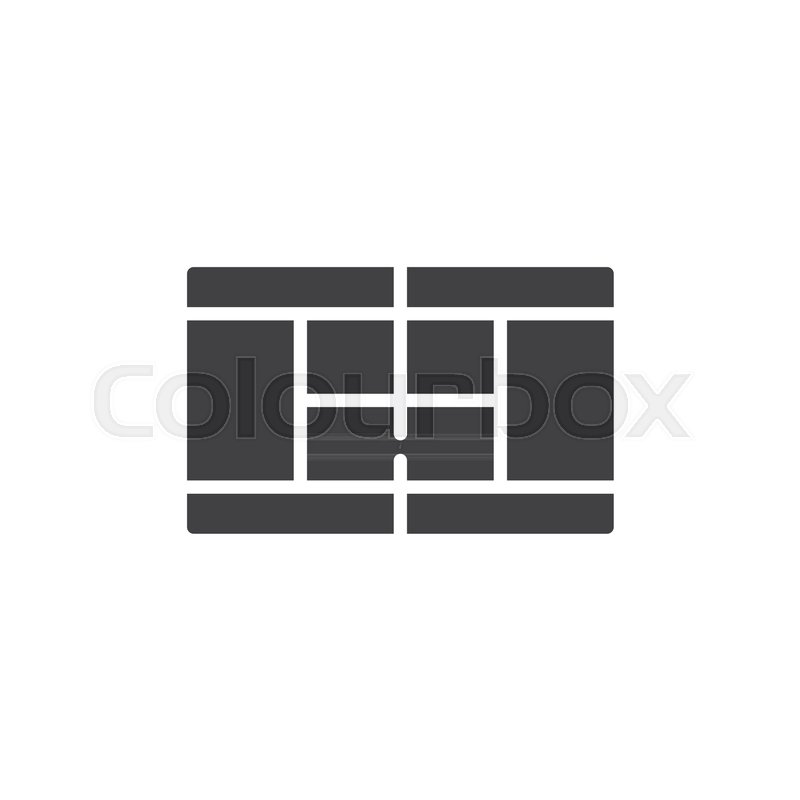 800x800 Tennis Court Icon Vector, Filled Flat Stock Vector Colourbox