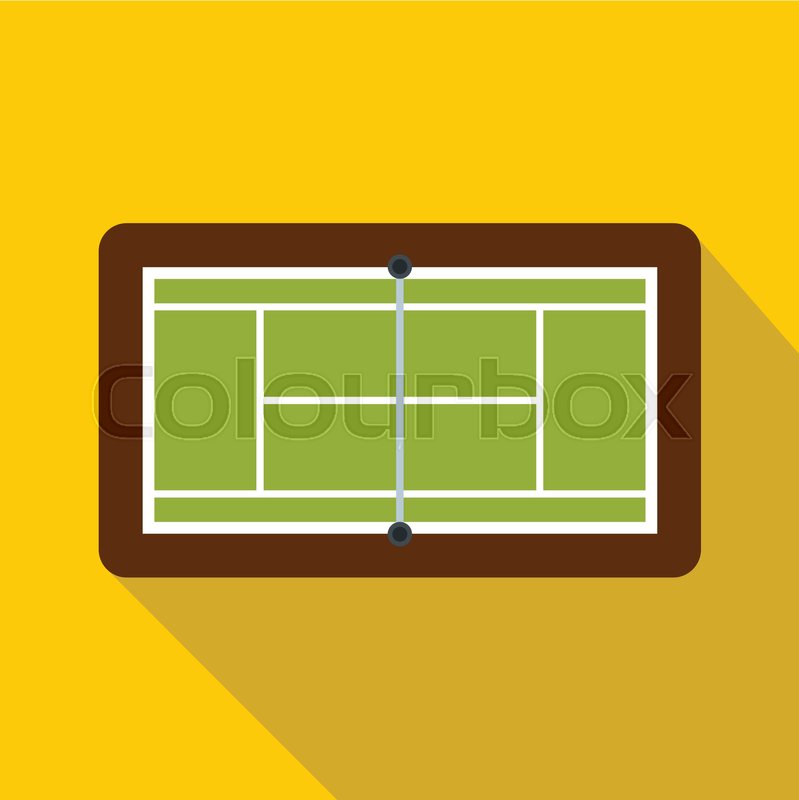 799x800 Tennis Court Icon Flat Illustration Stock Vector Colourbox
