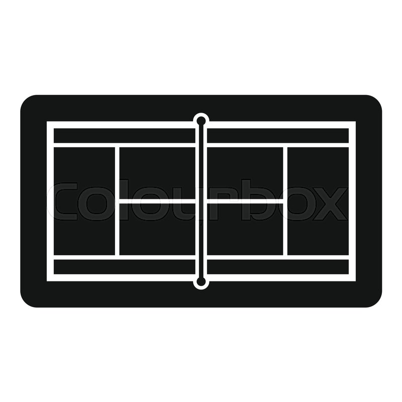 800x800 Tennis Court Icon Simple Illustration Stock Vector Colourbox