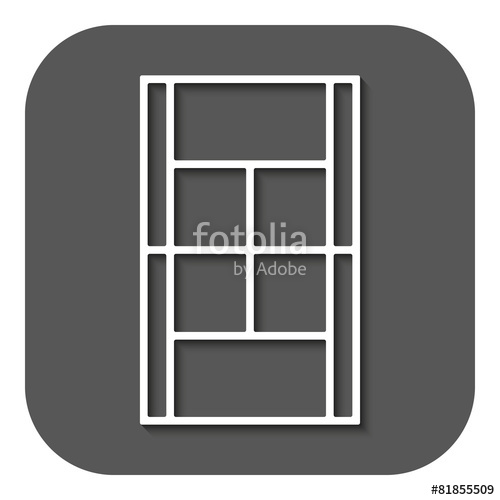 500x500 The Tennis Court Icon Sport Symbol Flat Stock Image And Royalty