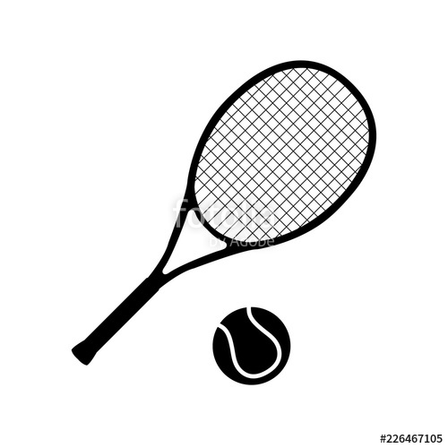 500x500 Tennis Icon, Logo On White Background Stock Image And Royalty