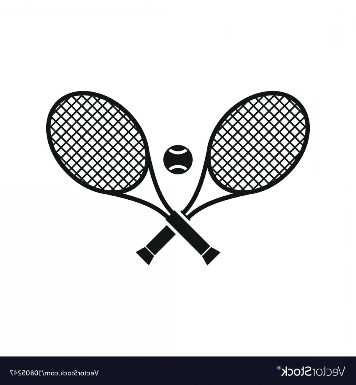 1200x1296 Crossed Tennis Rackets And Ball Icon Simple Style Vector Soidergi