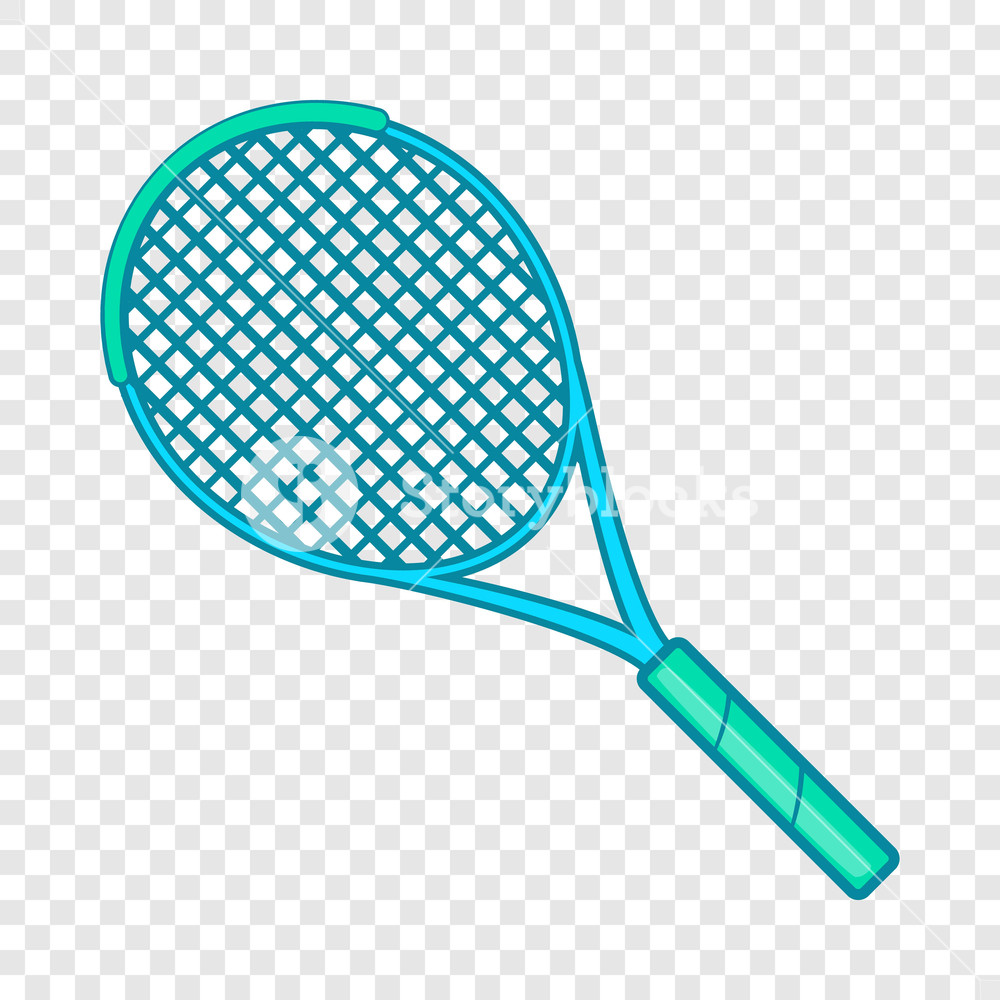 1000x1000 Tennis Racket Icon In Cartoon Style Isolated On Background For Any