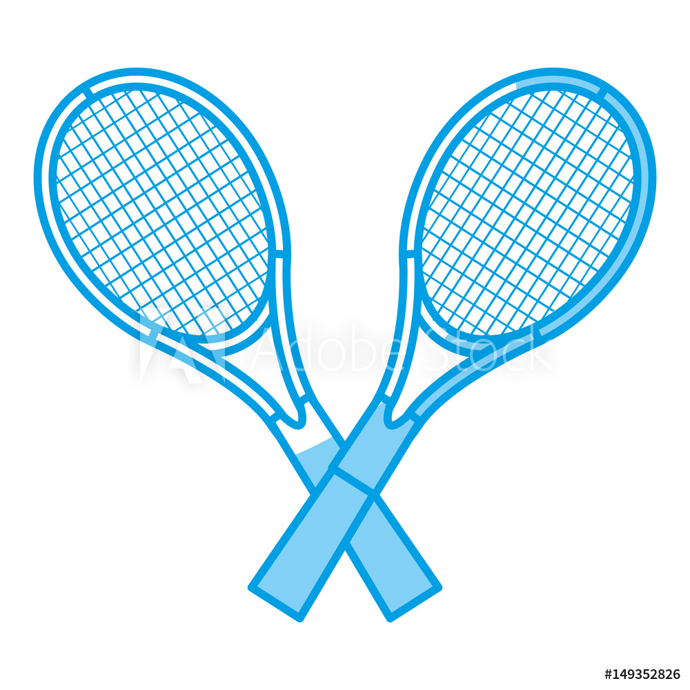 1000x1000 Photo Art Print Tennis Racket Icon Over White Background