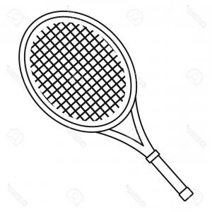 300x300 Tennis Racket Black Icon Vector Sarahgardan
