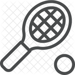 256x256 Tennis Racquet Icon Of Line Style