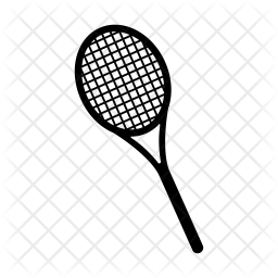 256x256 Tennis Racket Icon Of Glyph Style