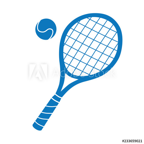 500x500 Tennis Racket And Ball Vector Icon