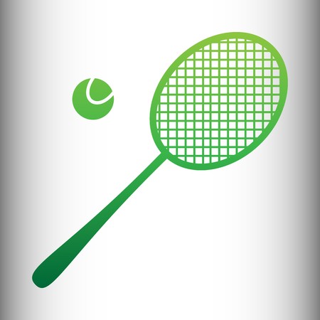 450x450 Tennis Racquet Icon Green Gradient Icon On Gray Gradient