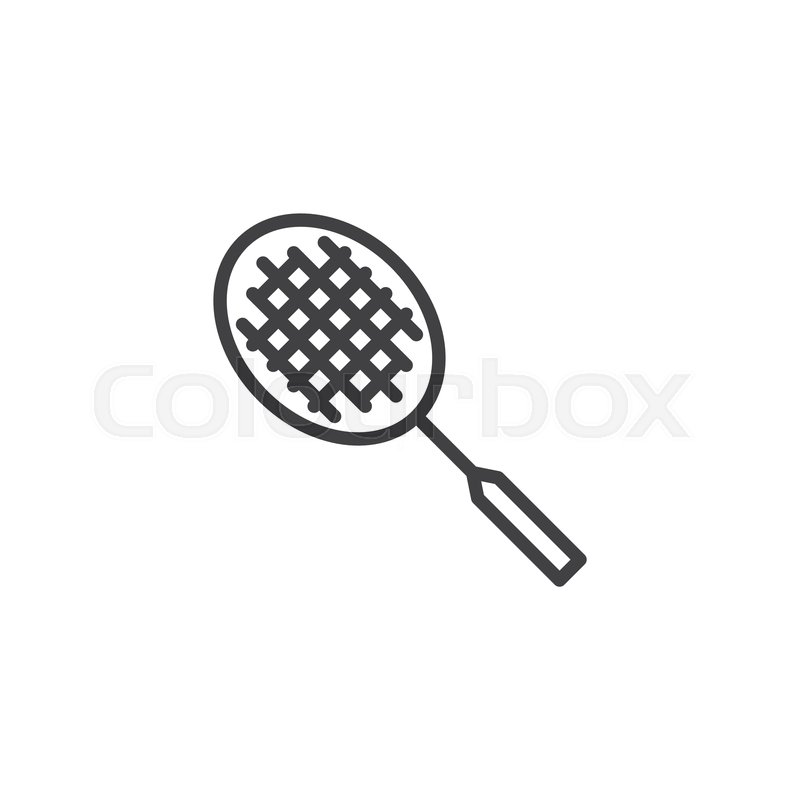 800x800 Tennis Racquet Line Icon Linear Style Stock Vector Colourbox