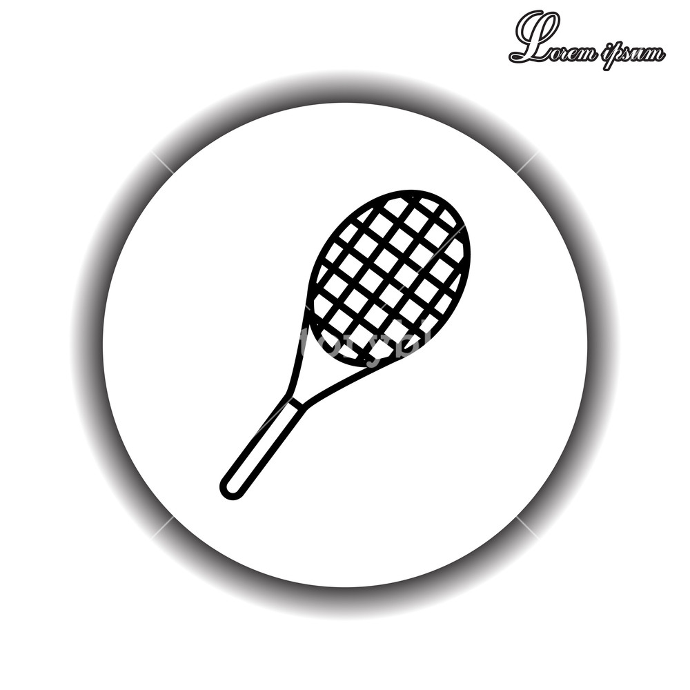 1000x1000 Tennis Racket Icon Royalty Free Stock Image
