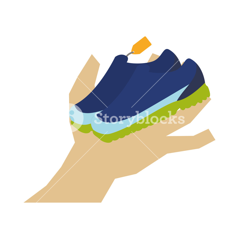 1000x1000 Tennis Sport Shoes Icon Vector Illustration Design Royalty Free