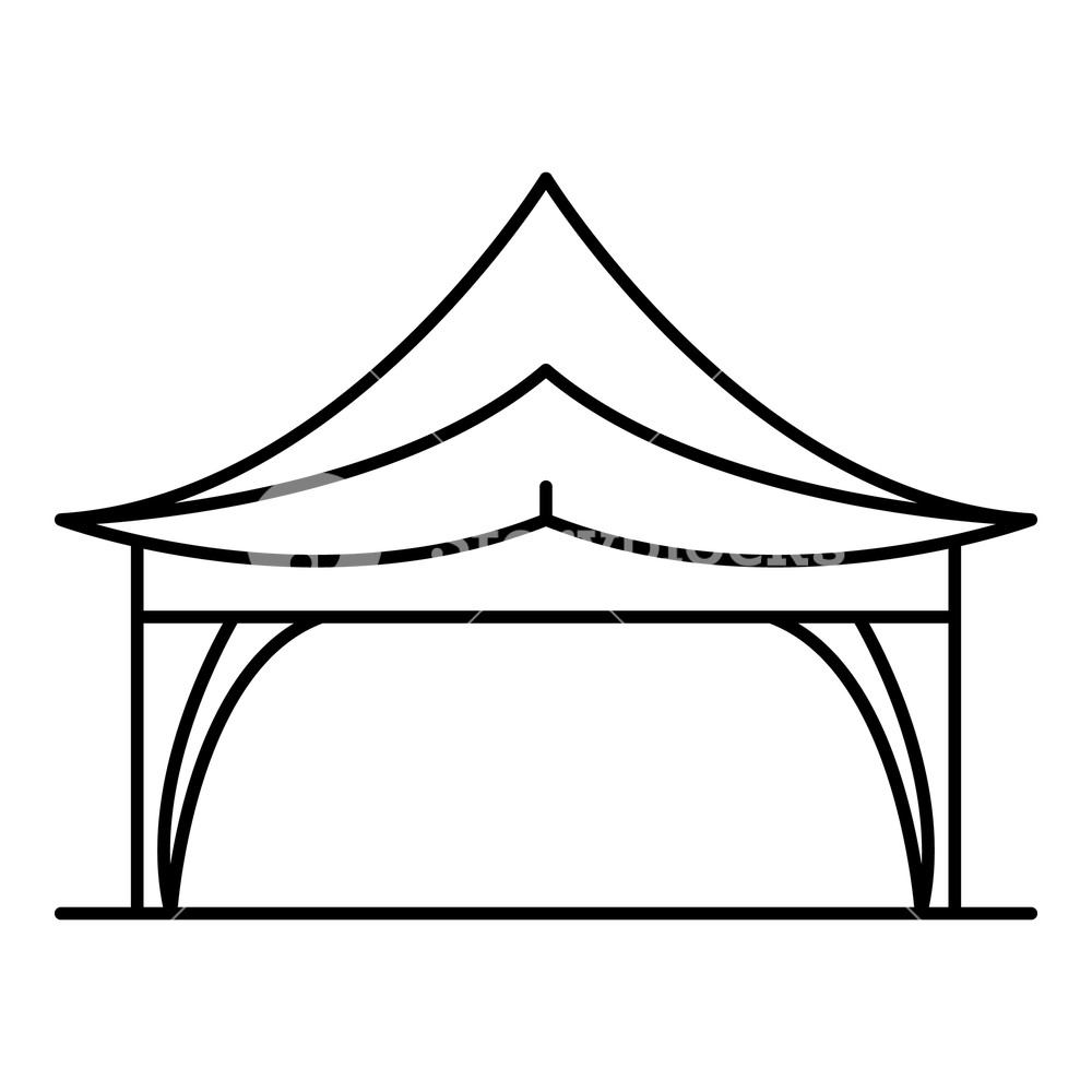 1000x1000 Outdoor Tent Icon Outline Outdoor Tent Vector Icon For Web Design