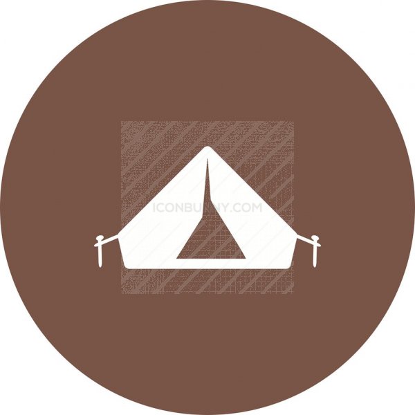 600x600 Tent Flat Round Icon