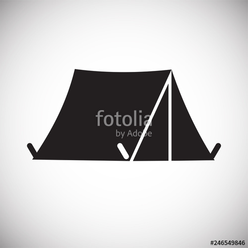 500x500 Camping Tent Icon On White Background For Graphic And Web Design