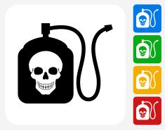 235x185 Terminator Chemicals Icon Flat Graphic Design Vector Art