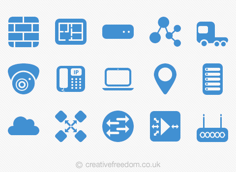 480x350 Flat Network Icons For Mutiny Systems