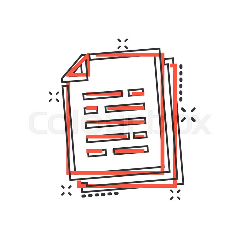 800x800 Vector Cartoon Document Paper Icon In Stock Vector Colourbox