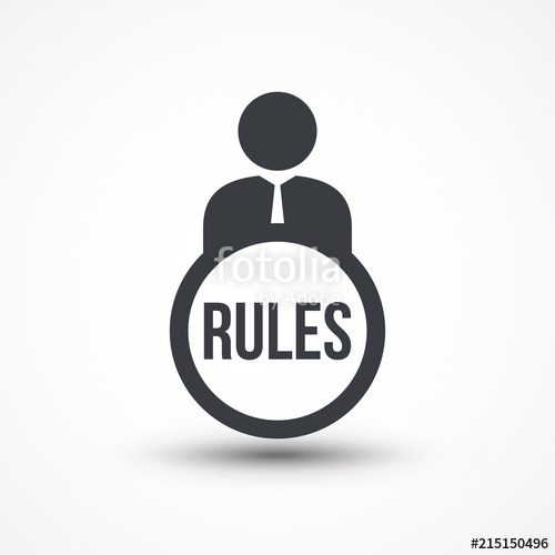 500x500 Business Person With Text Rules Flat Icon Rules And Regulations