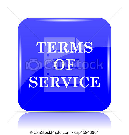 450x470 Terms Of Service Icon, Blue Website Button On White Background