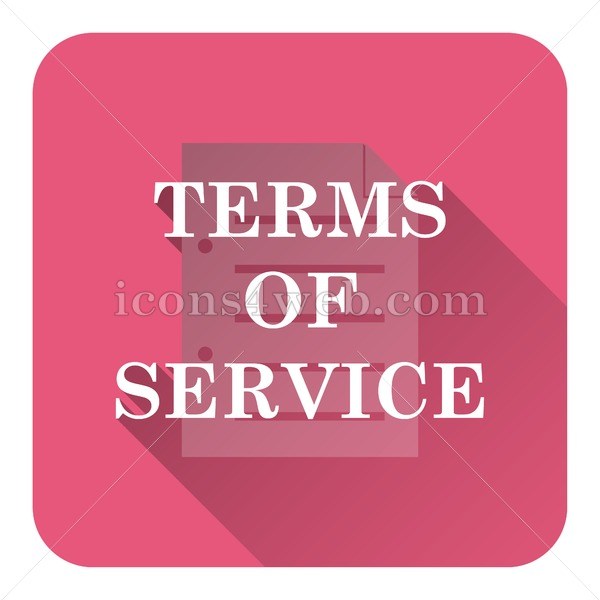 600x600 Terms Of Use Flat Icon With Long Shadow Vector
