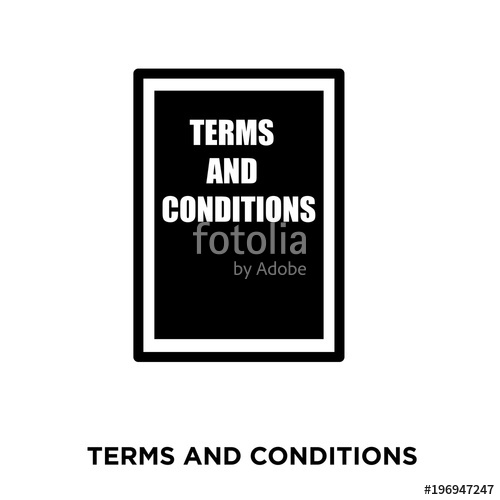 500x500 Terms And Conditions Icon On White Background, In Black, Vector