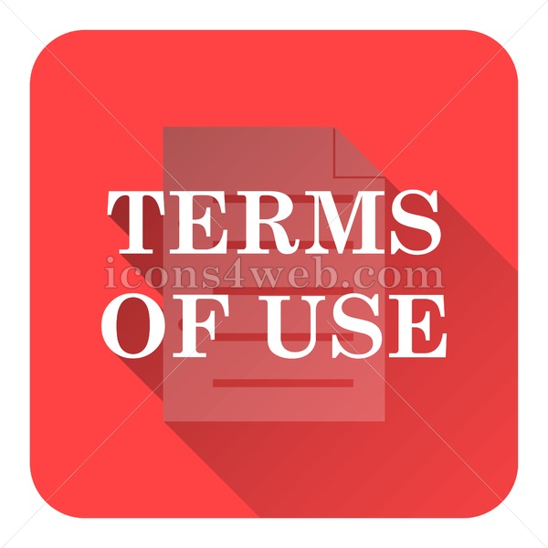 600x600 Terms Of Use Flat Icon With Long Shadow Vector