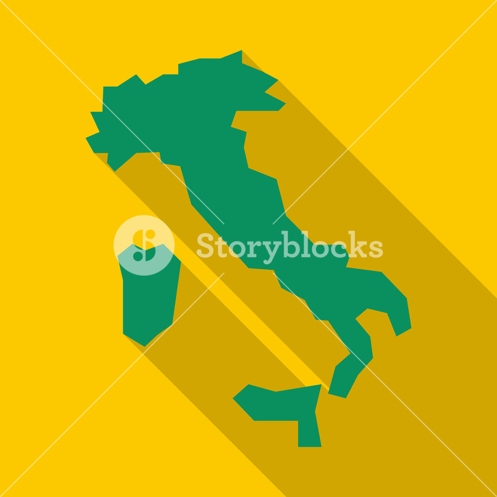 Map Of Italy Icon In Flat Style With Long Shadow State Territory 1000x1000 Map Of Italy Icon In Flat Style With Long Shadow State Territory