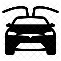 256x256 Tesla Model X Icon Of Glyph Style