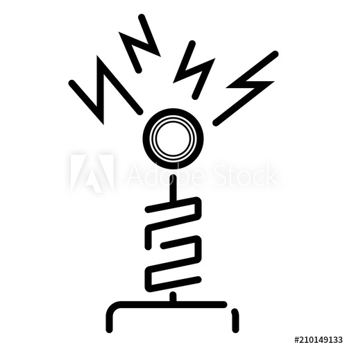 500x500 Tesla Coil Icon Vector