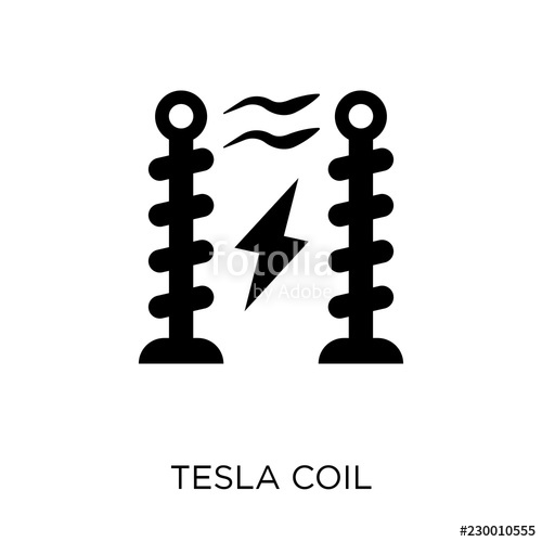 500x500 Tesla Coil Icon Tesla Coil Symbol Design From Science Collection