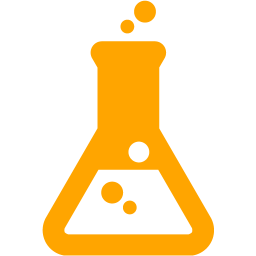 256x256 Orange Test Tube Icon