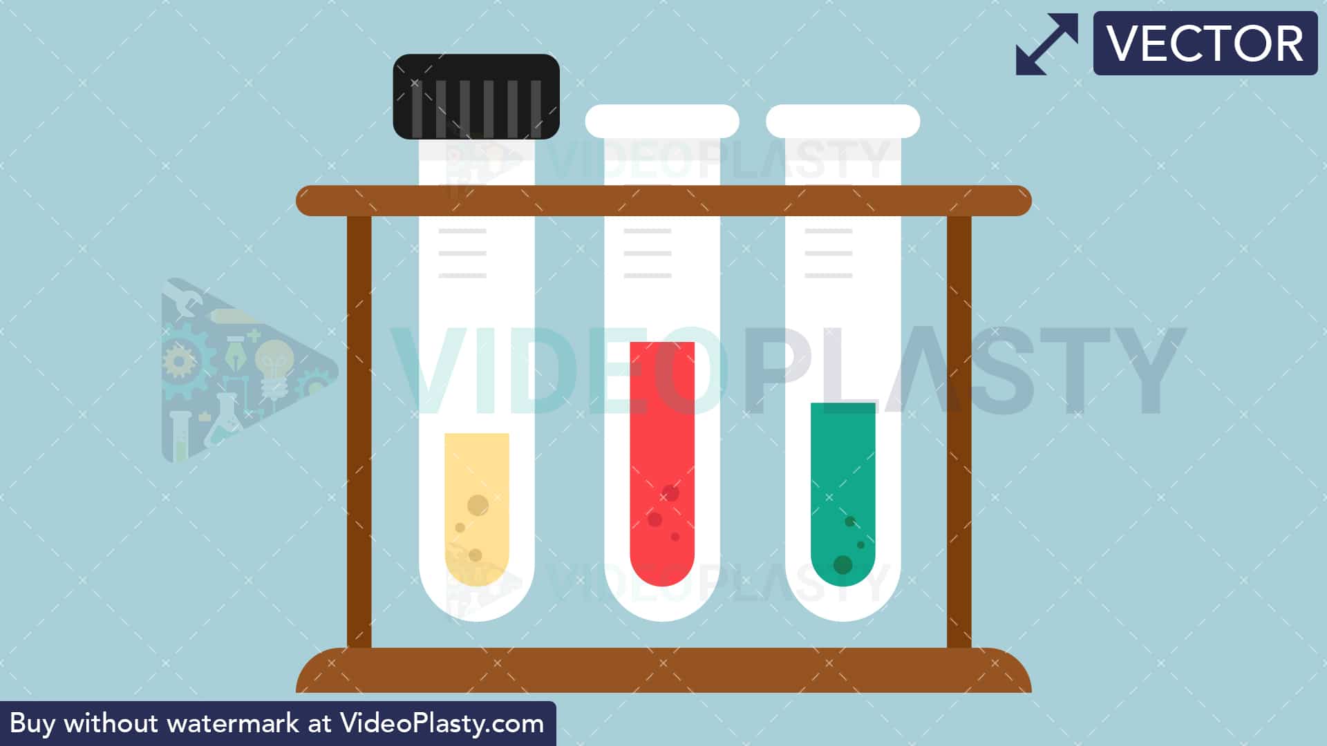 1920x1080 Test Tubes Flat Icon